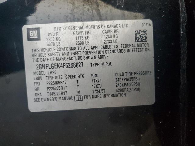 2015 CHEVROLET EQUINOX LT - 2GNFLGEK4F6268027