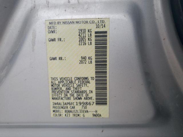 2015 NISSAN ALTIMA 2.5 1N4AL3AP6FC199867