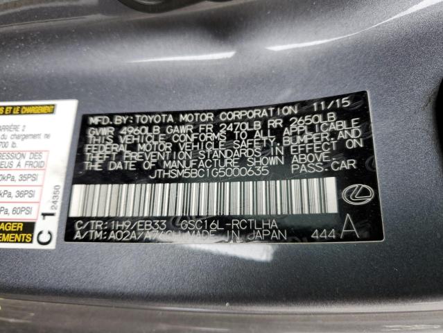 2016 LEXUS RC 300 JTHSM5BC1G5000635