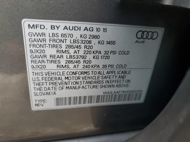 2017 AUDI Q7 PREMIUM WA1LAAF75HD002250