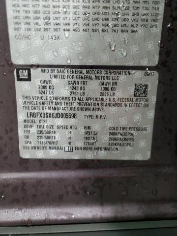 2018 BUICK ENVISION P - LRBFX3SX6JD005598