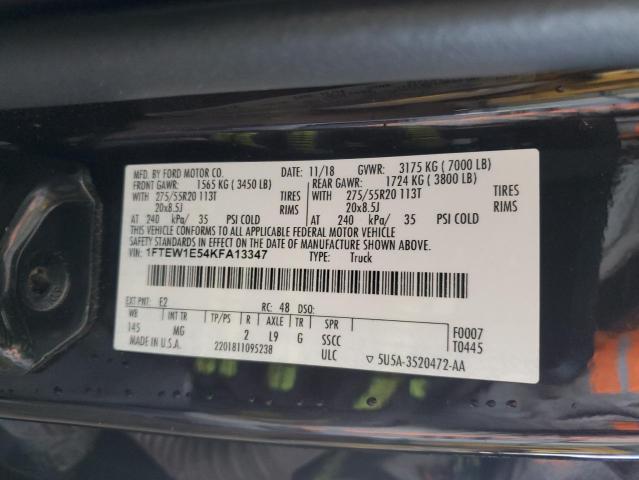 2019 FORD F150 SUPER - 1FTEW1E54KFA13347