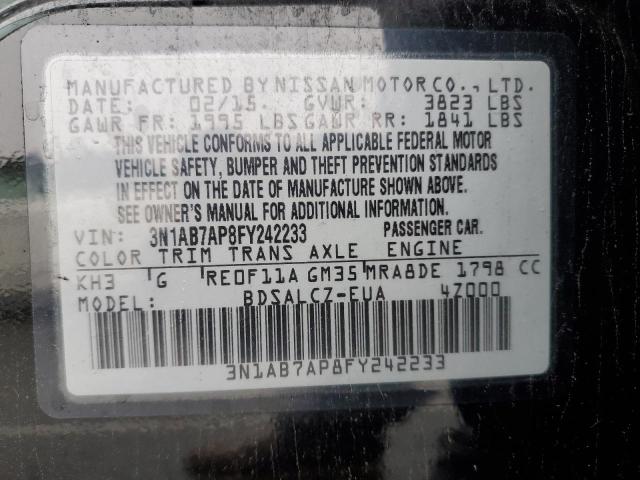 2015 NISSAN SENTRA S - 3N1AB7AP8FY242233