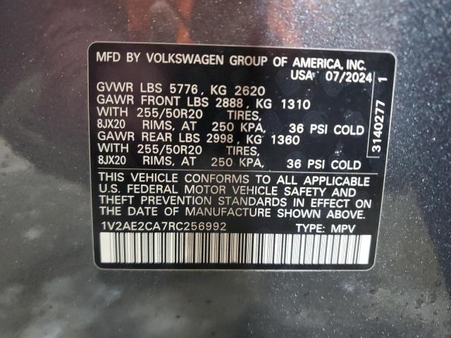 2024 VOLKSWAGEN ATLAS CROS - 1V2AE2CA7RC256992