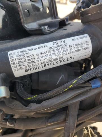 2020 YAMAHA YZFR3 A MH3RH18Y0LK003071