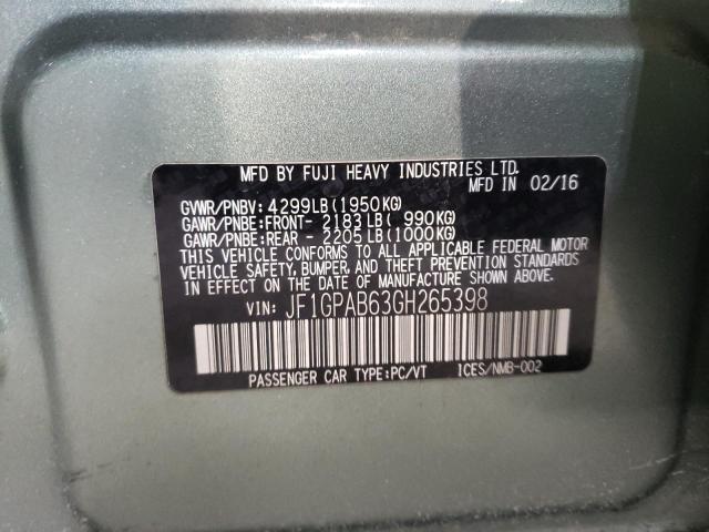 2016 SUBARU IMPREZA PR JF1GPAB63GH265398