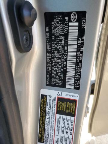 2016 TOYOTA CAMRY LE - 4T1BF1FK4GU194889