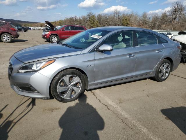 HYUNDAI SONATA HYB 2016 silver sedan 4d hybrid engine KMHE34L19GA017730 photo #1