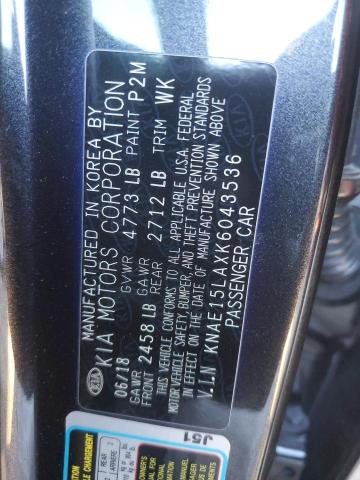 2019 KIA STINGER - KNAE15LAXK6043536
