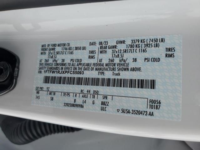 2023 FORD RAPTOR 1FTFW1RJXPFC55093