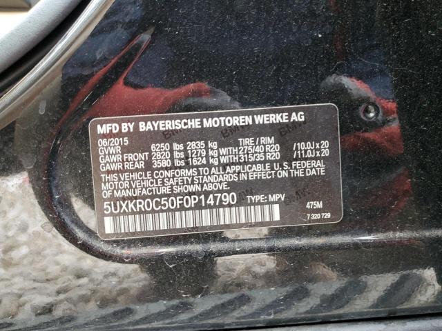 2015 BMW X5 XDRIVE3 5UXKR0C50F0P14790