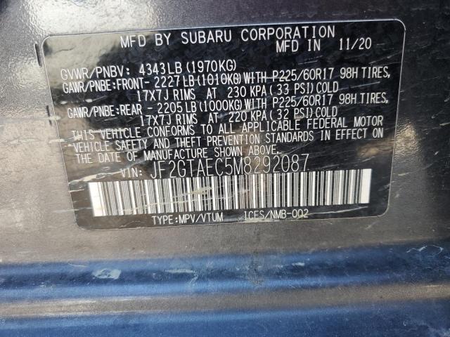 2021 SUBARU CROSSTREK - JF2GTAEC5M8292087