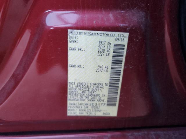 2017 NISSAN ALTIMA 2.5 - 1N4AL3AP1HN303477