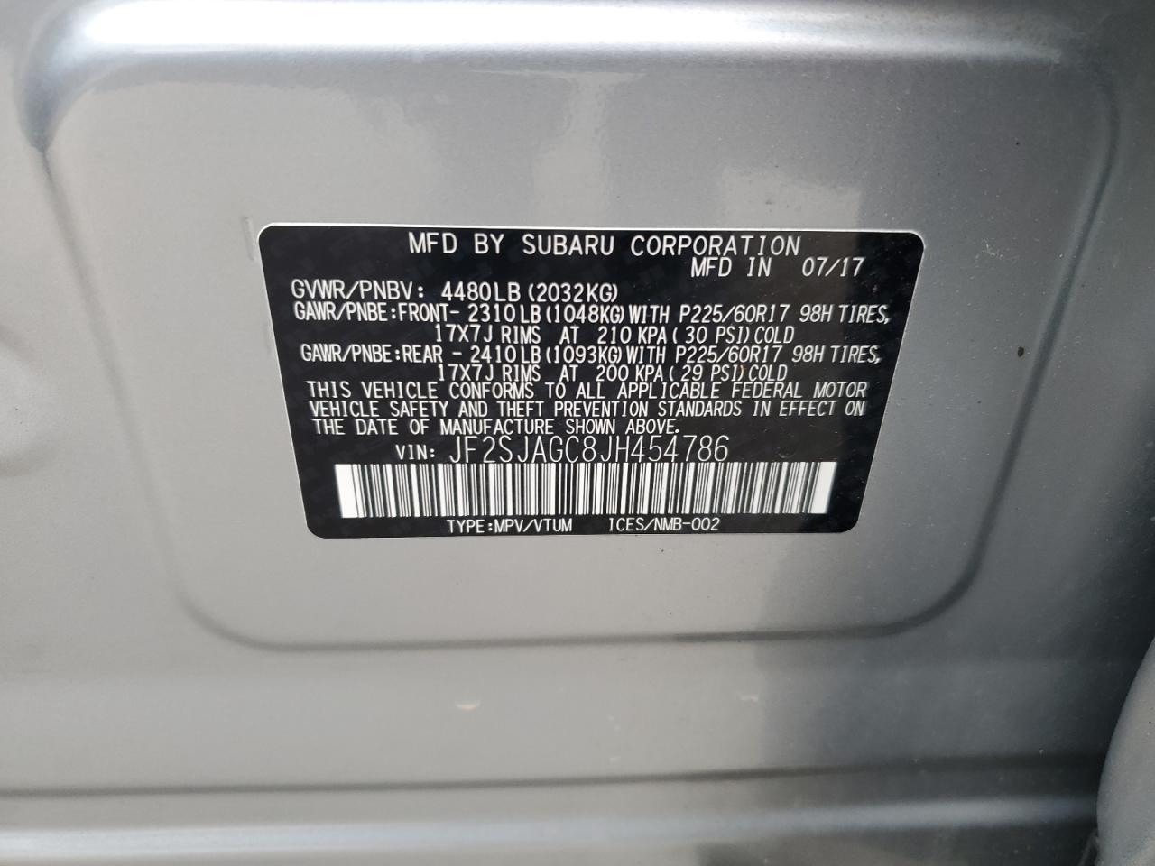 Lot #3045667650 2018 SUBARU FORESTER 2