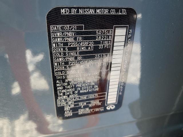 2022 INFINITI QX55 SENSO 3PCAJ5L35NF100575