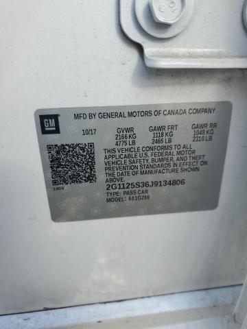 2018 CHEVROLET IMPALA PRE 2G1125S36J9134806