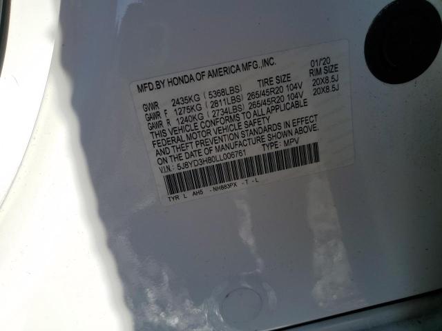 2020 ACURA MDX ADVANC - 5J8YD3H80LL006761