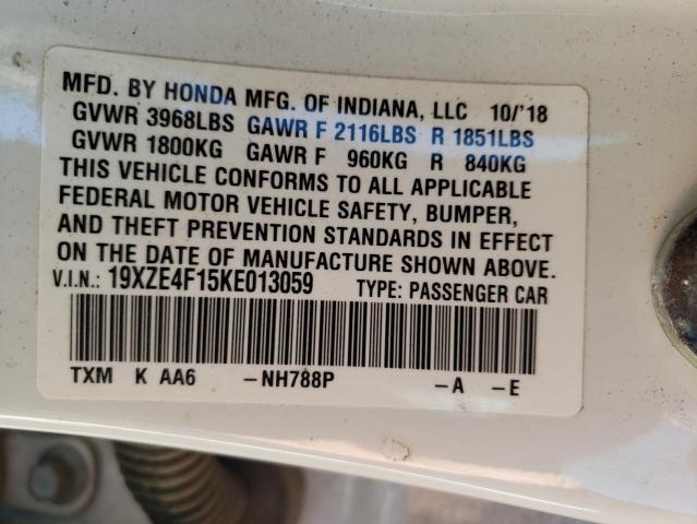 2019 HONDA INSIGHT LX 19XZE4F15KE013059