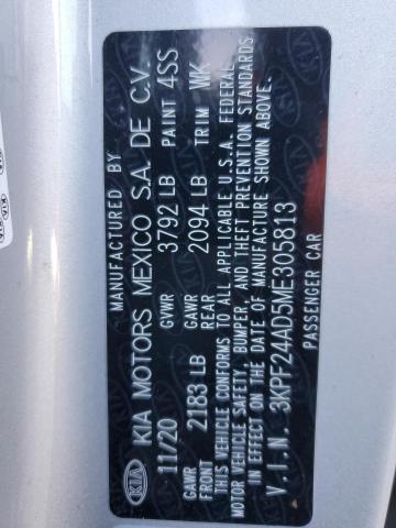 2021 KIA FORTE FE 3KPF24AD5ME305813