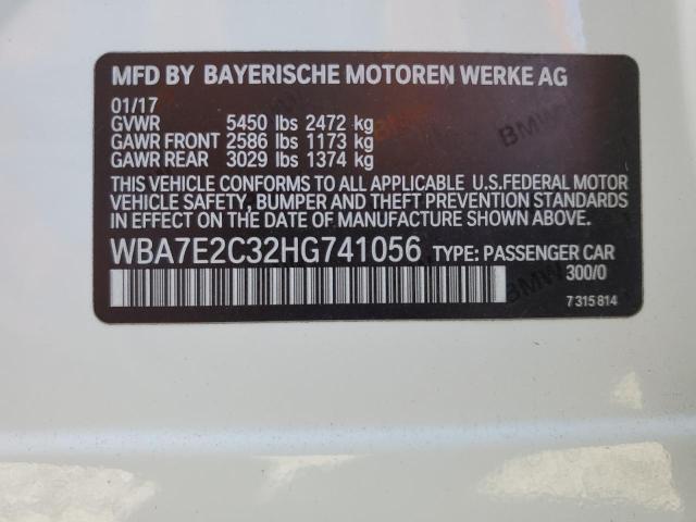 2017 BMW 740 I WBA7E2C32HG741056