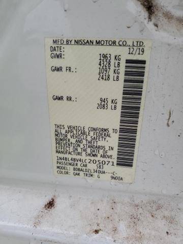 2020 NISSAN ALTIMA S - 1N4BL4BV4LC205071