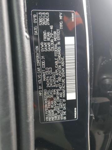 2019 VOLVO XC60 T5 LYV102RKXKB331663