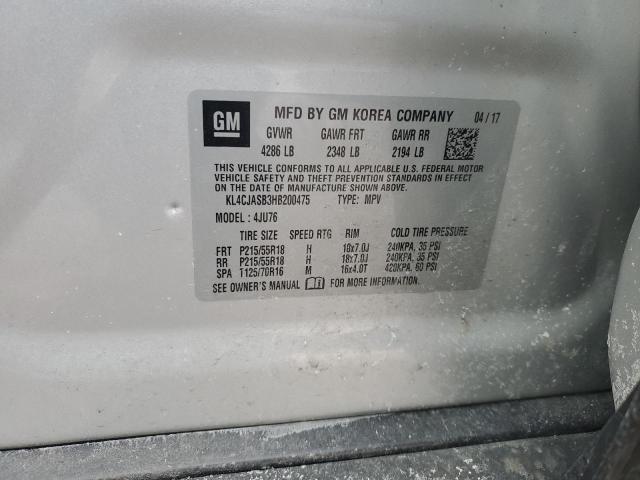 2017 BUICK ENCORE PRE KL4CJASB3HB200475