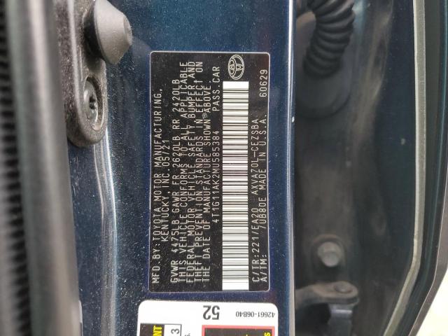 2021 TOYOTA CAMRY SE - 4T1G11AK2MU585384