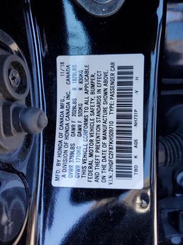 2019 HONDA CIVIC SPOR 2HGFC2F87KH509710
