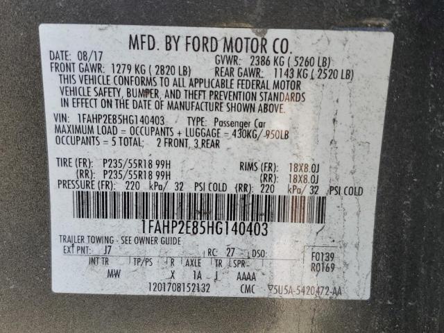 2017 FORD TAURUS SEL - 1FAHP2E85HG140403