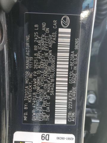 2020 LEXUS ES 350 F S 58AGZ1B15LU060857