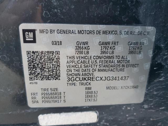 2018 CHEVROLET SILVERADO - 3GCUKRECXJG341437