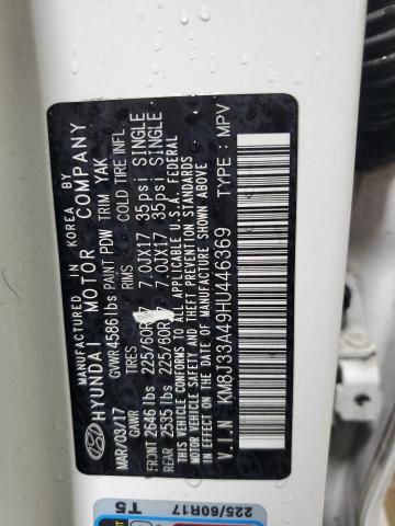 2017 HYUNDAI TUCSON LIM - KM8J33A49HU446369