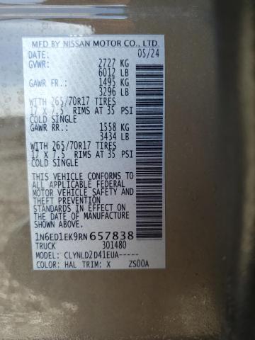 2024 NISSAN FRONTIER S - 1N6ED1EK9RN657838