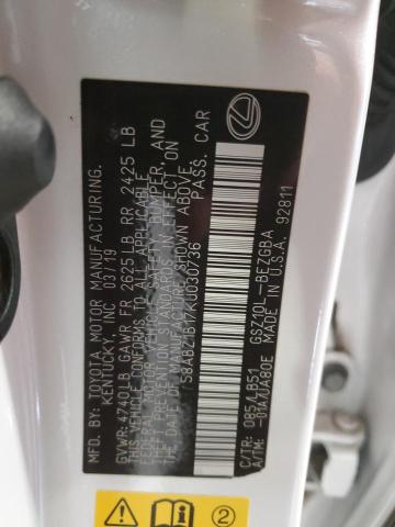 2019 LEXUS ES 350 58ABZ1B17KU030736