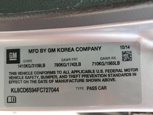 2015 CHEVROLET SPARK 1LT - KL8CD6S94FC727044