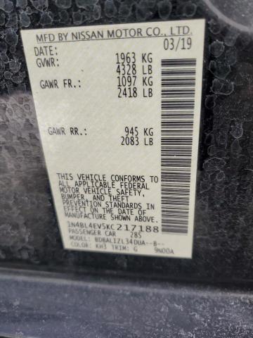 2019 NISSAN ALTIMA SL 1N4BL4EV5KC217188