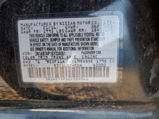 2016 NISSAN SENTRA S - 3N1AB7AP1GY224061