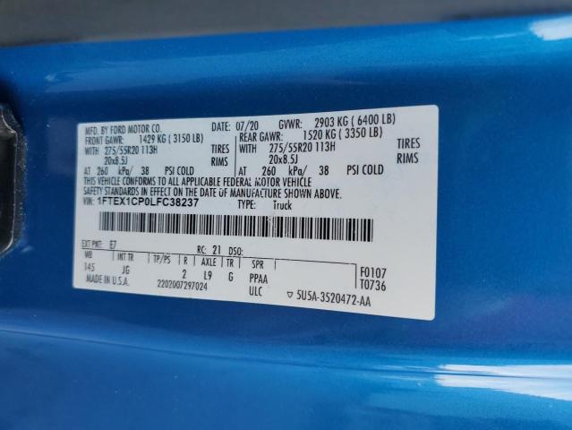 2020 FORD F150 SUPER 1FTEX1CP0LFC38237
