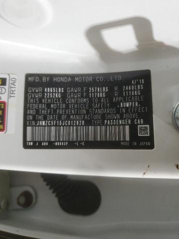 2018 HONDA CLARITY JHMZC5F15JC012820