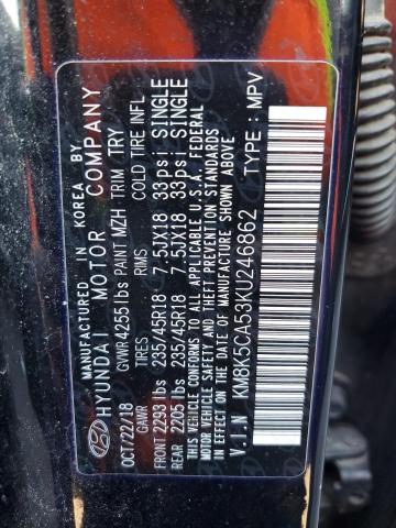 2019 HYUNDAI KONA ULTIM - KM8K5CA53KU246862
