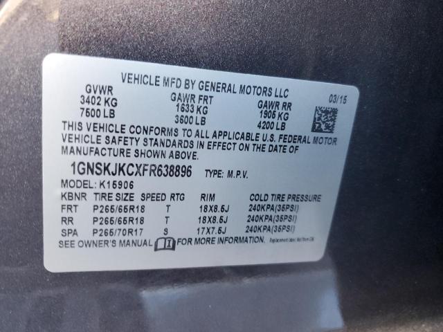 2015 CHEVROLET SUBURBAN K - 1GNSKJKCXFR638896