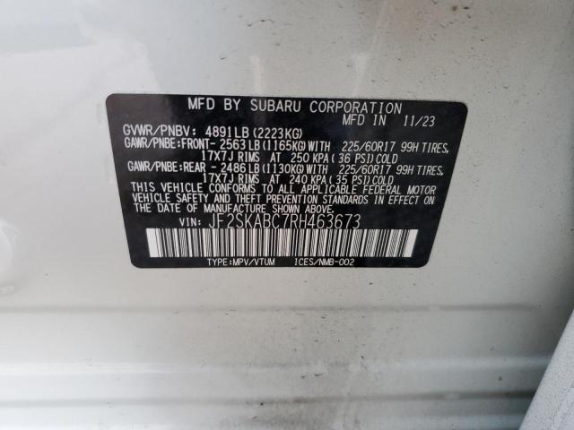 2024 SUBARU FORESTER JF2SKABC7RH463673
