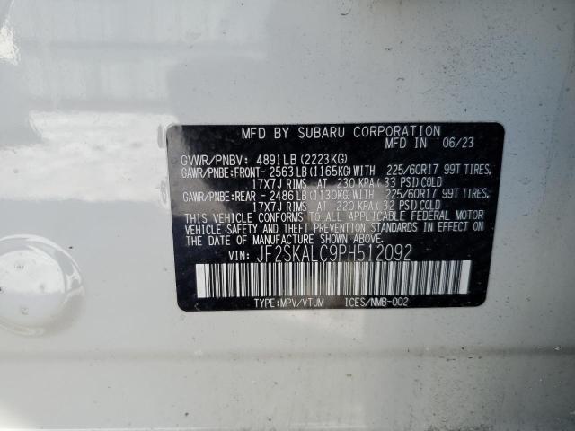 2023 SUBARU FORESTER W JF2SKALC9PH512092