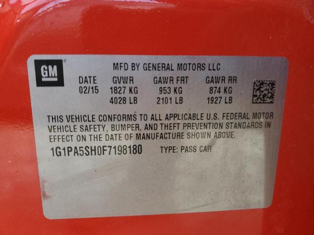 2015 CHEVROLET CRUZE LS 1G1PA5SH0F7198180