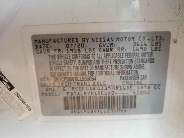 2020 NISSAN KICKS S 3N1CP5BVXLL535054