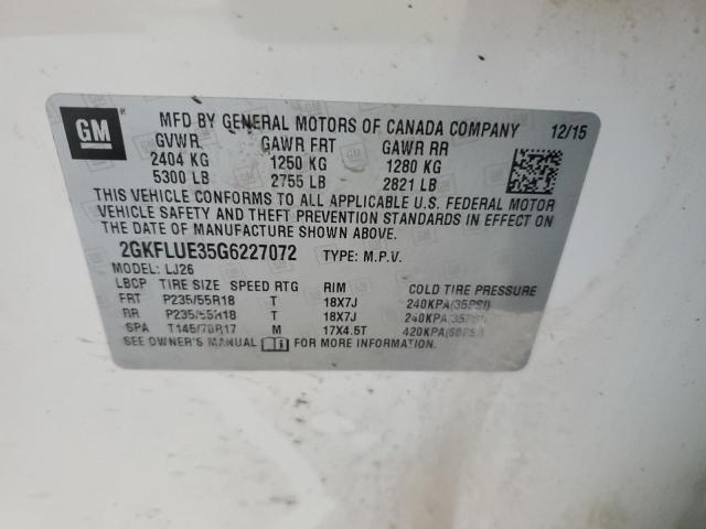 2016 GMC TERRAIN SL - 2GKFLUE35G6227072