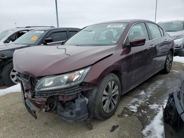 HONDA ACCORD LX 2015 burgundy sedan 4d gas 1HGCR2F34FA223825 photo #1