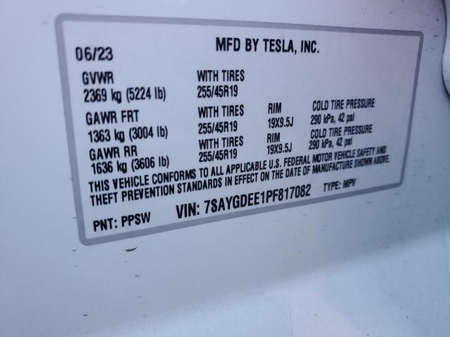 2023 TESLA MODEL Y - 7SAYGDEE1PF817082