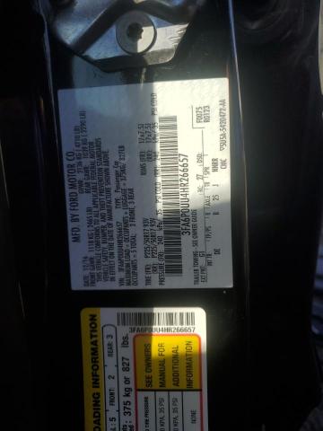 2017 FORD FUSION S H - 3FA6P0UU4HR266657